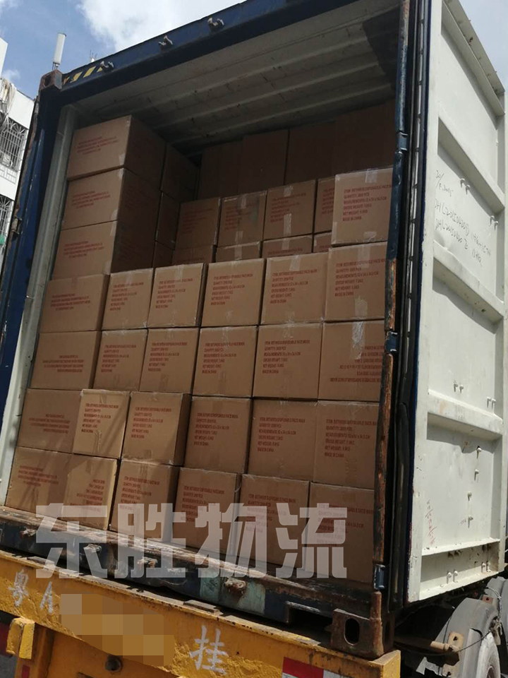 東莞發(fā)貨到香港物流專線，中港貨運(yùn)公司，深圳東勝物流中港拖車運(yùn)輸圖